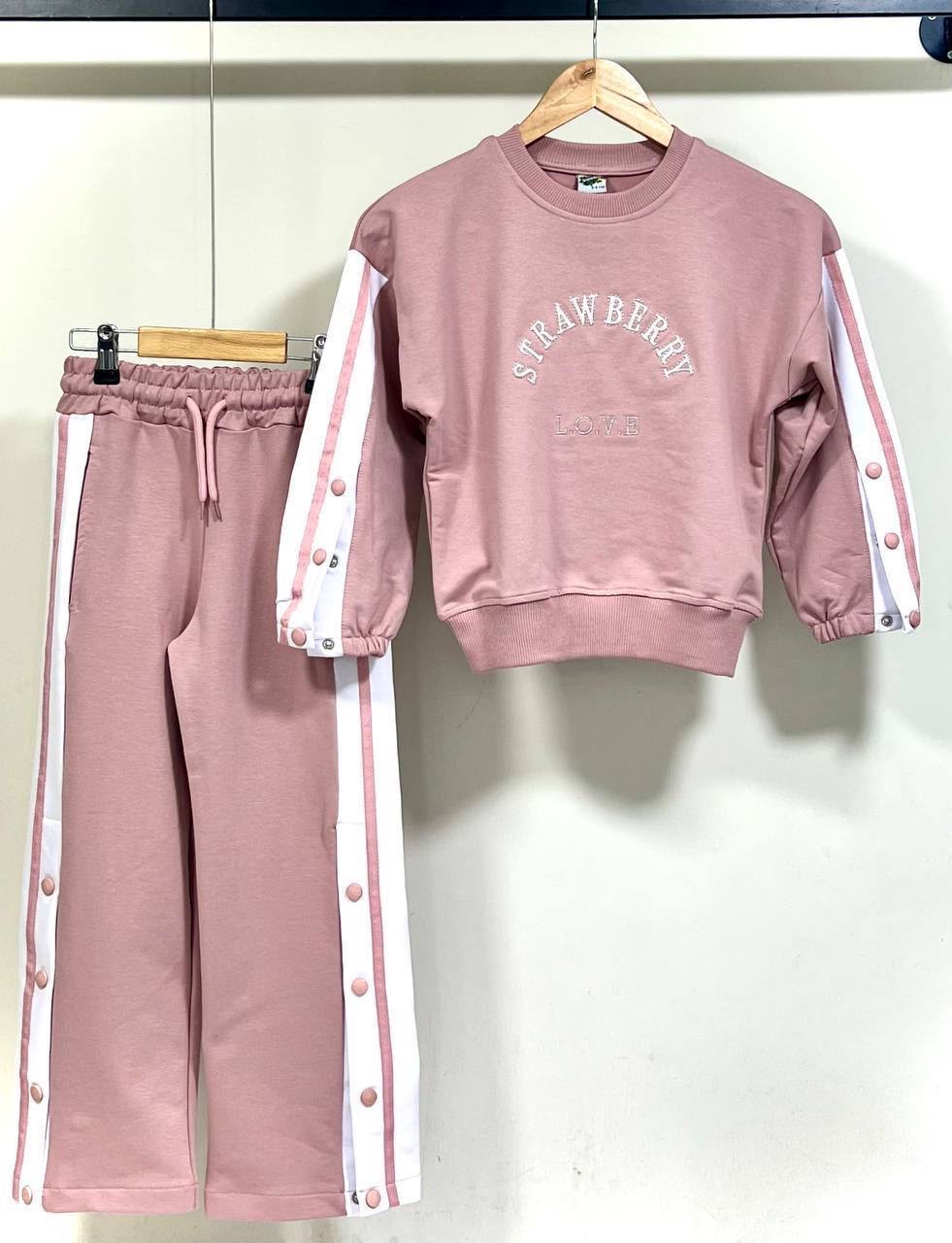 2-teiliges Set: Sweatshirt & Hose, "Strawberry Love"