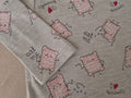 2-teiliges Baby-Set Body & Strampelhose – Grau mit Natur-Print | Kleiderli