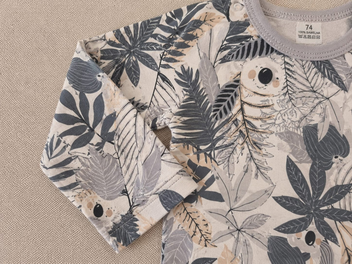 Baby Body Detailansicht – Jungle-Print Nahaufnahme 100% Baumwolle | Kleiderli