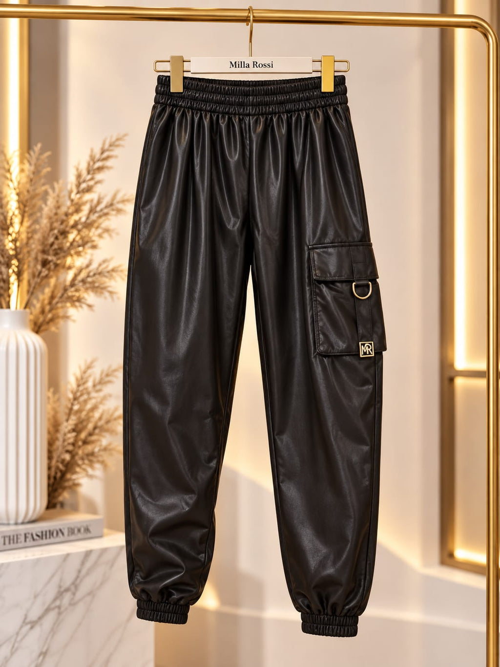 Cargo-Tasche mit goldenen Details an der Milla Rossi Hose
