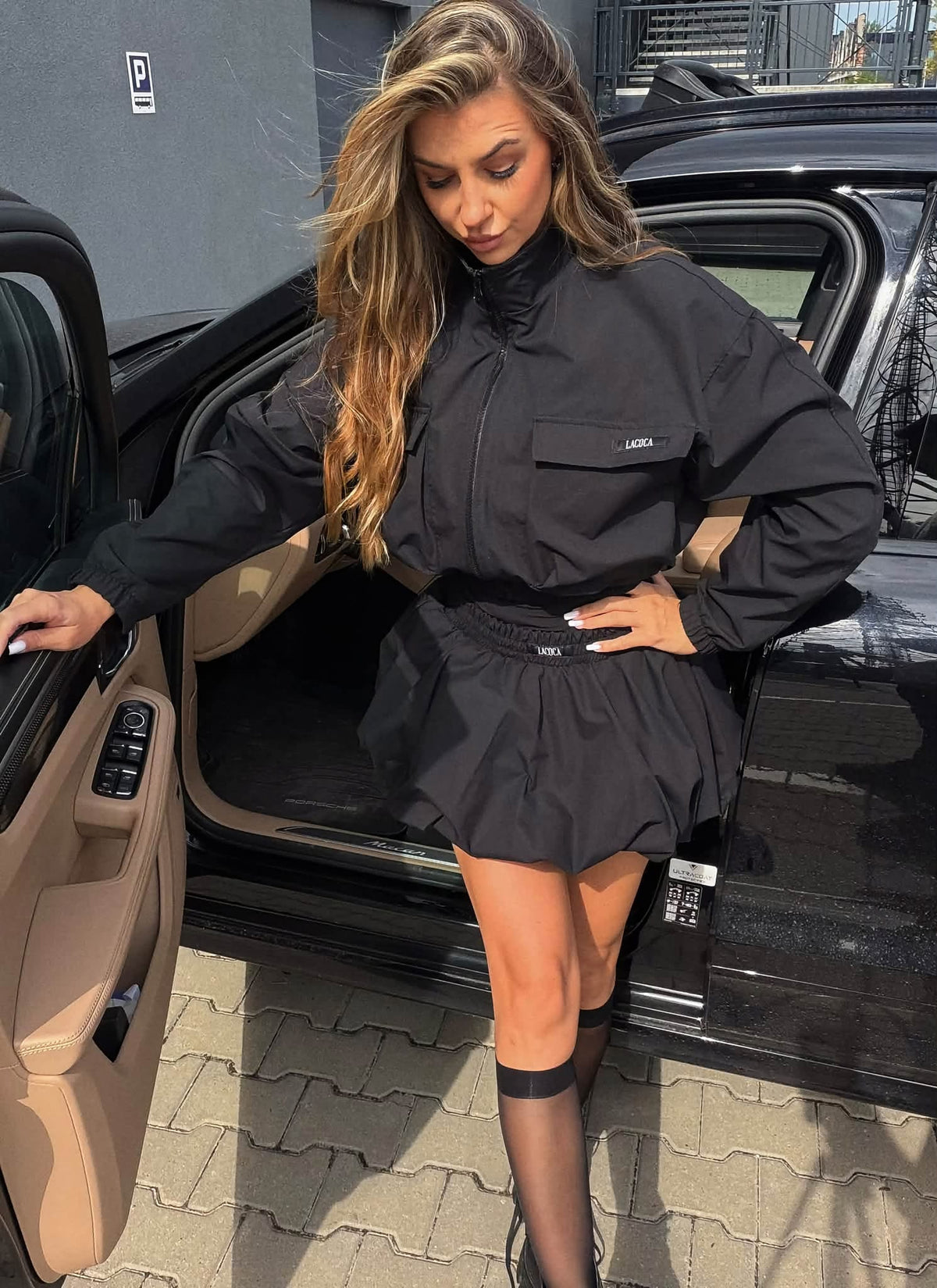 Schwarze Ballon-Shorts by La Coca 